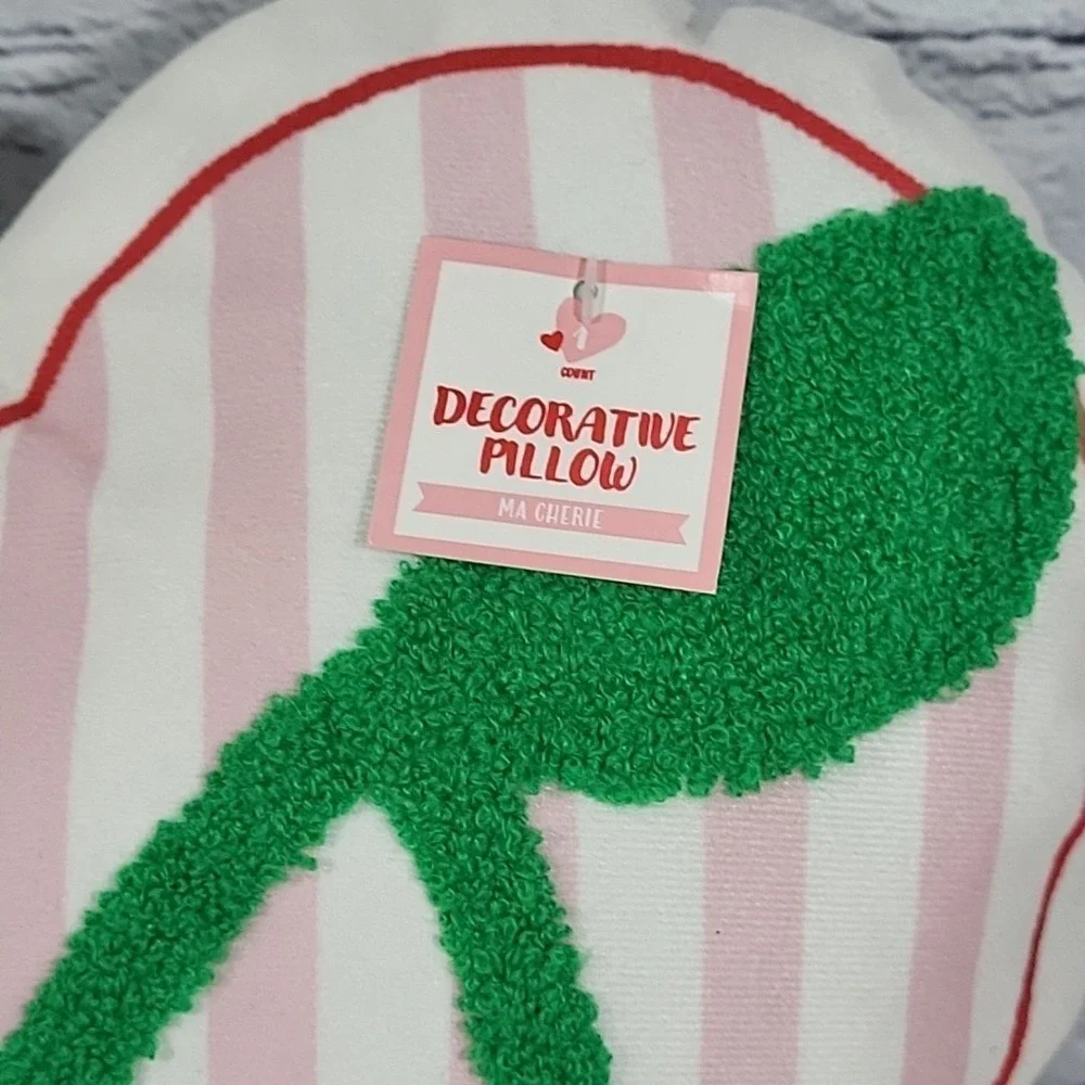 2025 Target Bullseye Valentines Ma Cherie Heart Cherries‎ Plush Throw Pillow NEW